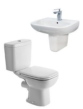 كرسي مونوبلوك ومغسلة نصف رجل