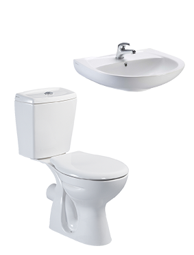 مرحاض مونوبلوك + مغسلة 56سم