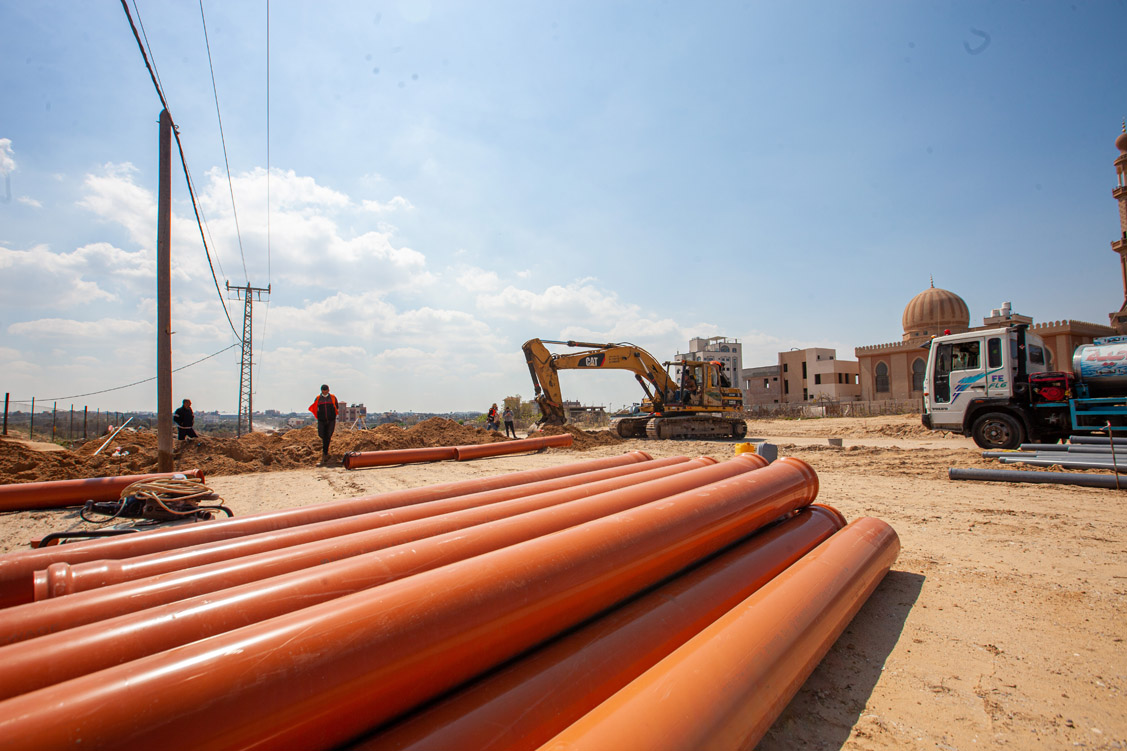 تأهيل شارع الحرية الرابط بين شارع الرشيد ومفترق الشهداء في مدينة غزة