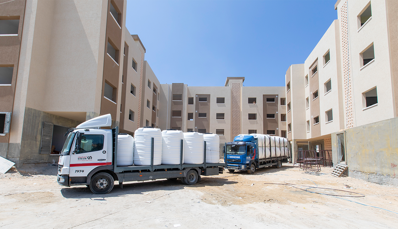 المرحلة الثانية من إنشاء وحدات سكنية في حي الندى