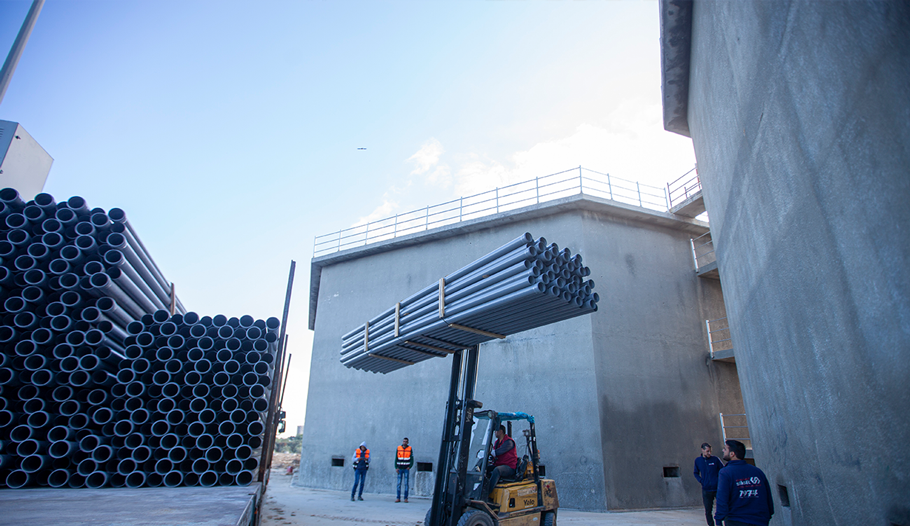 إنشاء محطة الطاقة الشمسية لمحطتي معالجة البريج و الشيخ عجلين