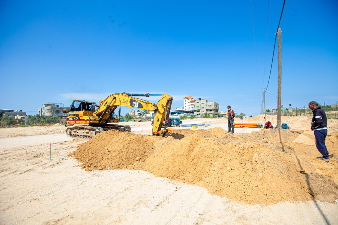 تأهيل شارع الحرية الرابط بين شارع الرشيد ومفترق الشهداء في مدينة غزة