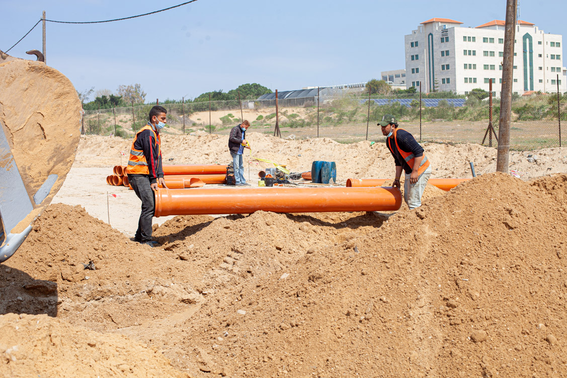 تأهيل شارع الحرية الرابط بين شارع الرشيد ومفترق الشهداء في مدينة غزة