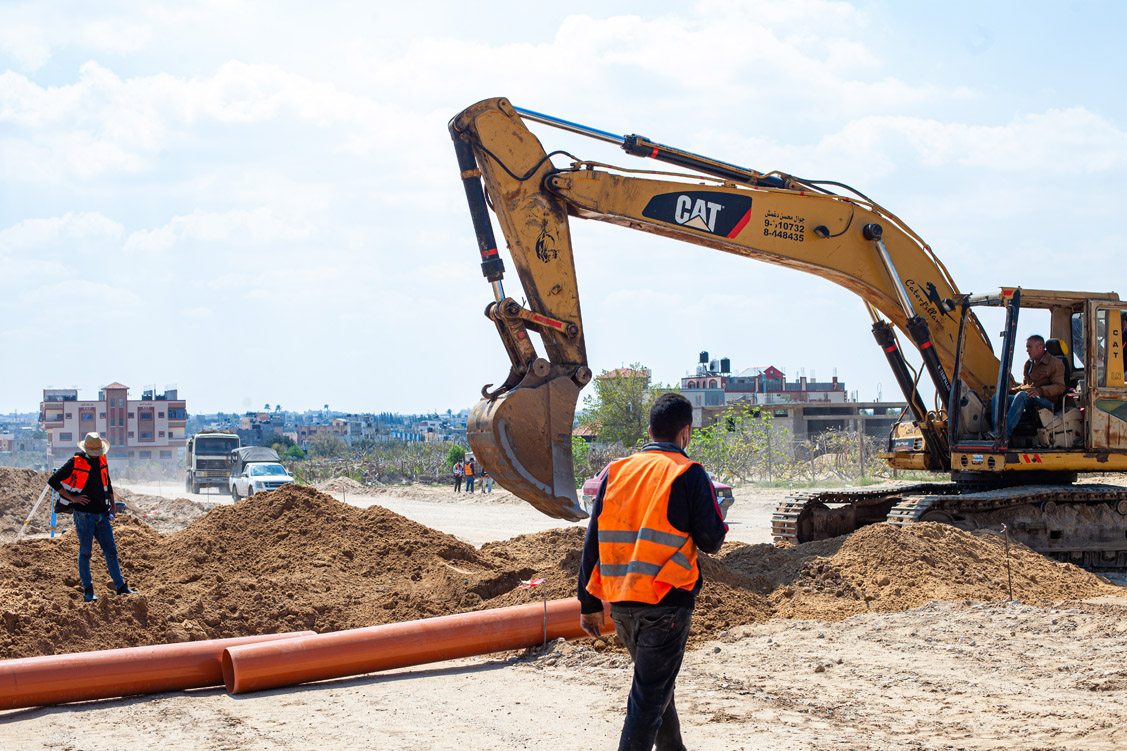 تأهيل شارع الحرية الرابط بين شارع الرشيد ومفترق الشهداء في مدينة غزة