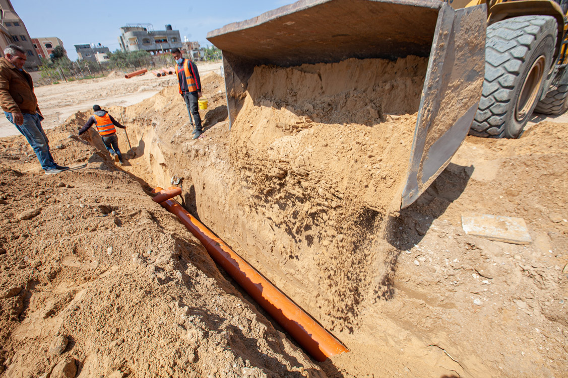 تأهيل شارع الحرية الرابط بين شارع الرشيد ومفترق الشهداء في مدينة غزة