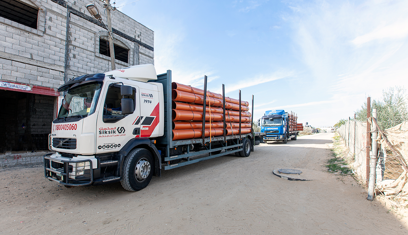 إنشاء شبكة صرف صحي لمنطقة أبو لولي