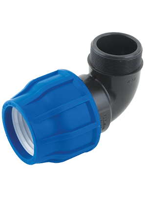 زاوية بلاستيك سن خارجي ازرق